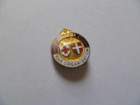 homefront red cross and st john war organisation pin back m/m scarce