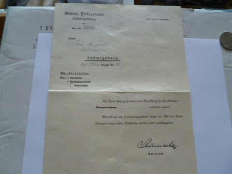 german certificate of police something numbered 1046