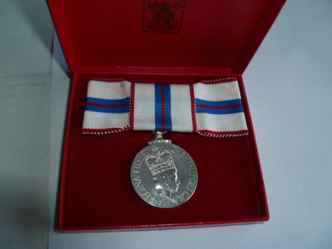 brit 1977 womens silver jubilee medal cased full size ex cond