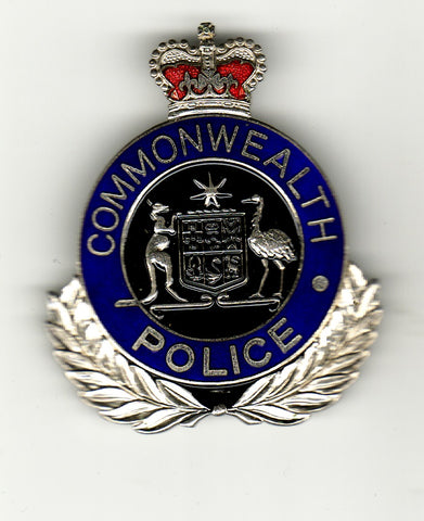 australia police cap badge COMMONWEALTH old maker marked
