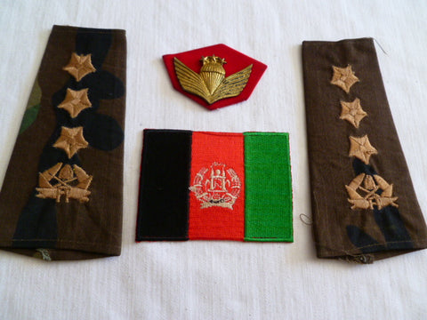 AFGHANISTAN 1960s set of colonels wings epps and patch