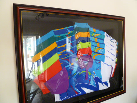 framed 2000 olympics all shirts of all officials looks magnifice