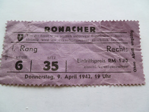 GERMAN WWII TICKET OF SOME SORT