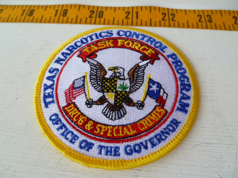 TEXAS governor office texas drug task force patch coloured