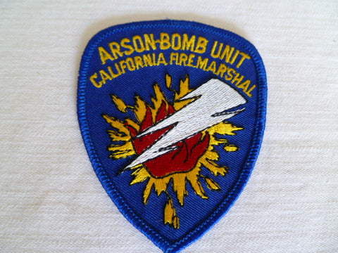 california ARSON- BOMB fire marshal patch