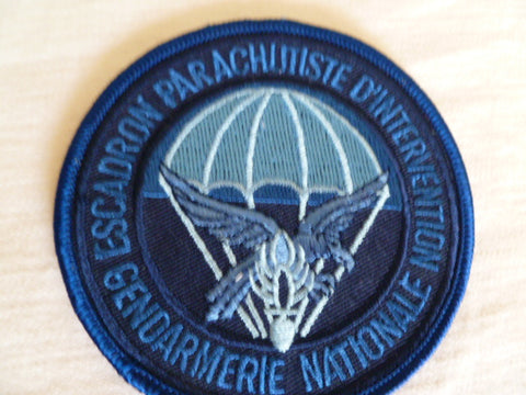 FRANCE nationale parachusists  patch blue subdued