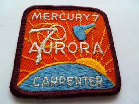 SPACE patch usa mercury 7 aurora carpenter