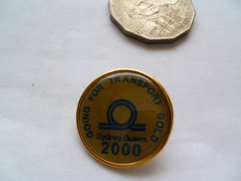 AUST 2000 sydney buses badge: going for gold: