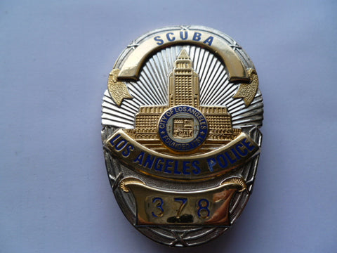 lapd police SCUBA # badge