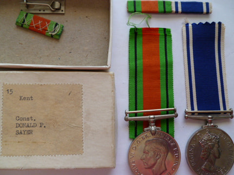 brit ww2 defence u/n and police exemplary service
