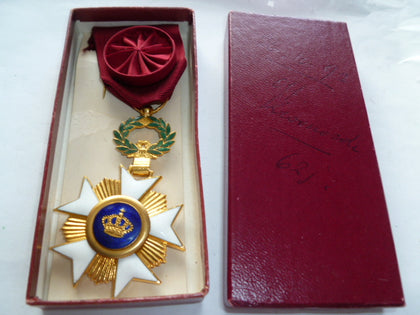 belgium boxed order of the crown officer