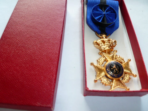 belgium boxed order of leopold officer gold
