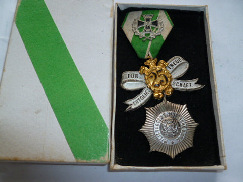 saxony german empire  25 year exp service medal in case