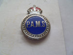 brit police PAMS lapel badge m/m on back k/c