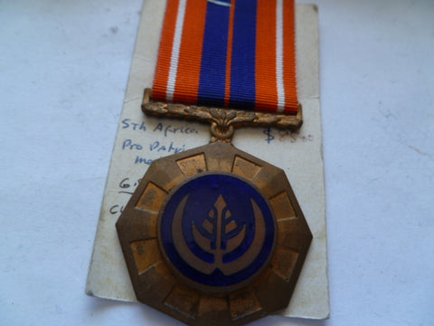 south africa pro patria medal un numbered