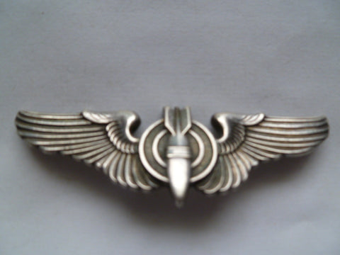 usa ww2 AAC full size wing BOMBADIER stg silver