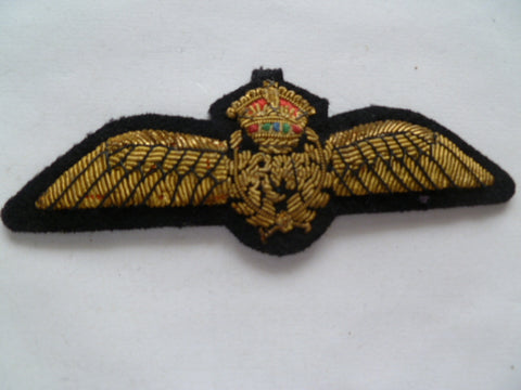 brit ww2 raf full size wing pilot dress gold bullion