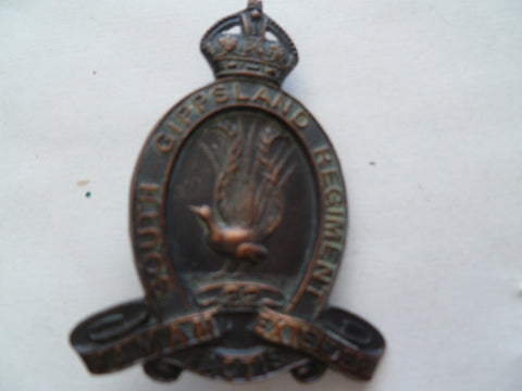 aust army 30-42  22nd south gippsland regt   cap badge