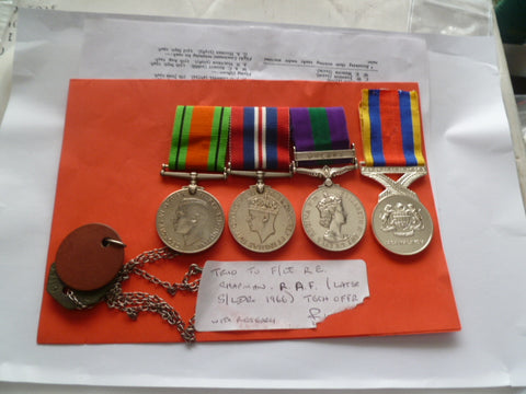 brit group ww2 and malaya with pjm medal sqd leader RAF