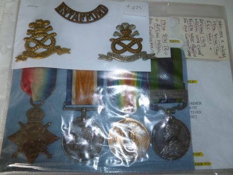 brit ww1 1914 trio and igs bar afghanistan nwf 1919 with badges