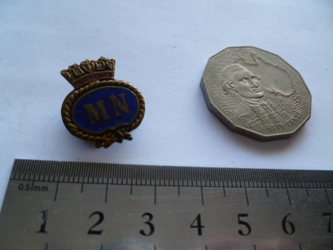brit/nz merchant marine navy lapel badge blue enamel type