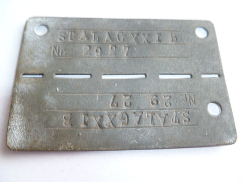 brit/german POW id tag stalag 21b