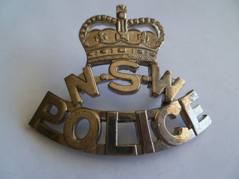 aust nsw POLICE cap badge ex cond 1960s q/c