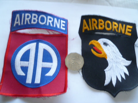 usa airborne back patches 150mm high each