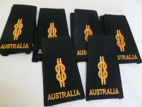 australia navy epaulettes in pairs as new cond