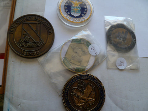 usa lot of challenge coins mix of 5