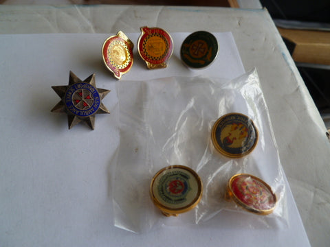 ambo/fire lapel size badges all good cond various occasionsc