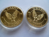 usa 2 only challenge coins older aircraft in capsules ex cond