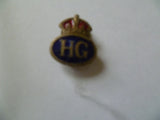 homefront HG home guard lapel badge no maker enameled
