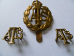 brit ww2 ATS set cap and collars