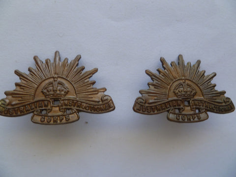 australia army 30-42 pair collars instructional corp 2 exc