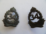 australia army 30-42 illawarra regt pair collars ex cond & matched