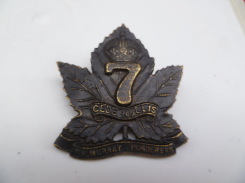 aust 30- 42 army cap badge 7th nw murray border regt ex cond