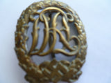 german ww2 DRL badge sports in gold well maker marked but gold well worn