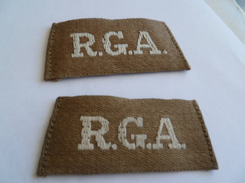 brit army ww1  RGA eppaulette pair sliders as new cond