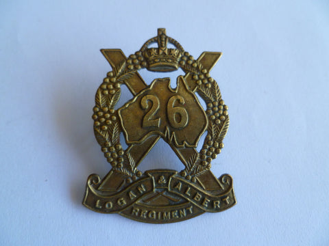 aust 30-42 army cap badge 26th logan & albert regt