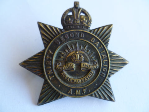 aust 30-42 army cap badge 32nd footscray regt