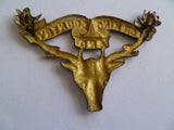 NZ army cap badge 12th otago M/Rifles voided