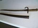 bayonet /sword 1866 chassepot from france has stamps all over good all round cond