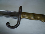 bayonet /sword 1866 chassepot from france has stamps all over good all round cond