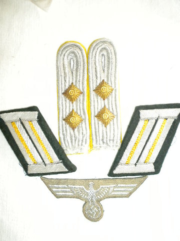 GERMAN FULL SET OF ARMY CAVALRY RANK TABS AND EPPS