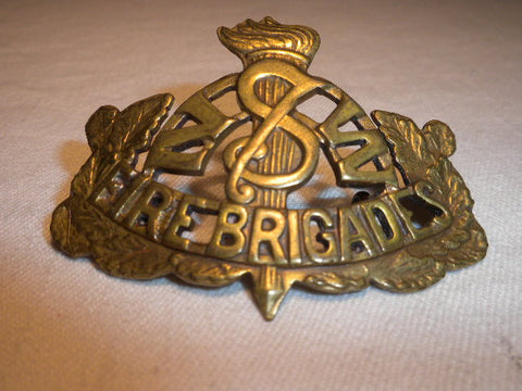 NSW FIRE BRIGADE BRASS OFFICERS CAP BADGE