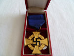 GERMAN FAITHFUL SERVICE CROSS IN GOLD 40 YEARS CASED
