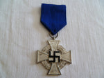 GERMAN FAITHFUL SERVICE CROSS IN SILVER 18 YEARS