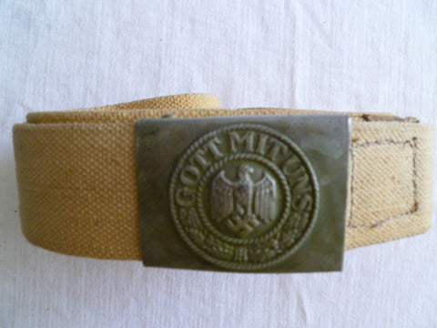 GERMAN WWII TROPICAL BELT AND BUCKLE