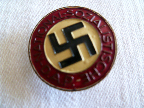 GERMAN NSDAP PARTY BADGE PAINTED LATE ONE